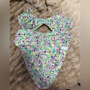 Tularosa Normani  High-waisted Swimsuit with removable straps